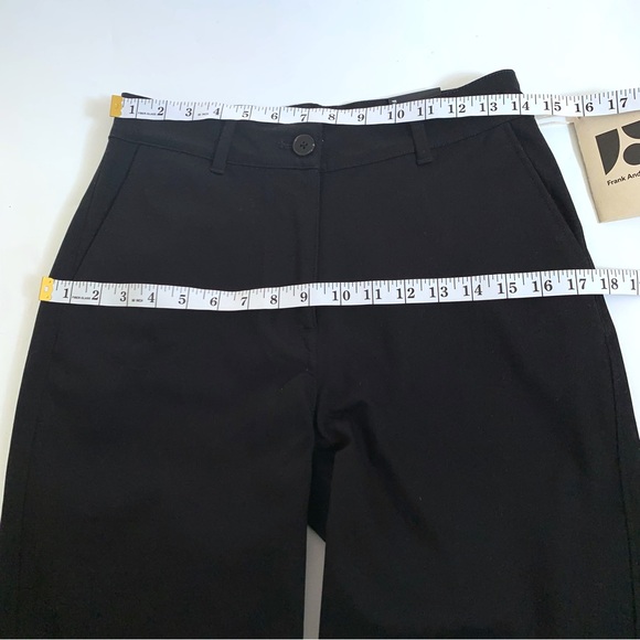 NWT Frank & Oak The Jane Straight Fit High Rise Pant in Black 6 - Picture 6 of 12